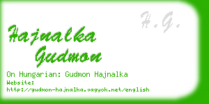 hajnalka gudmon business card